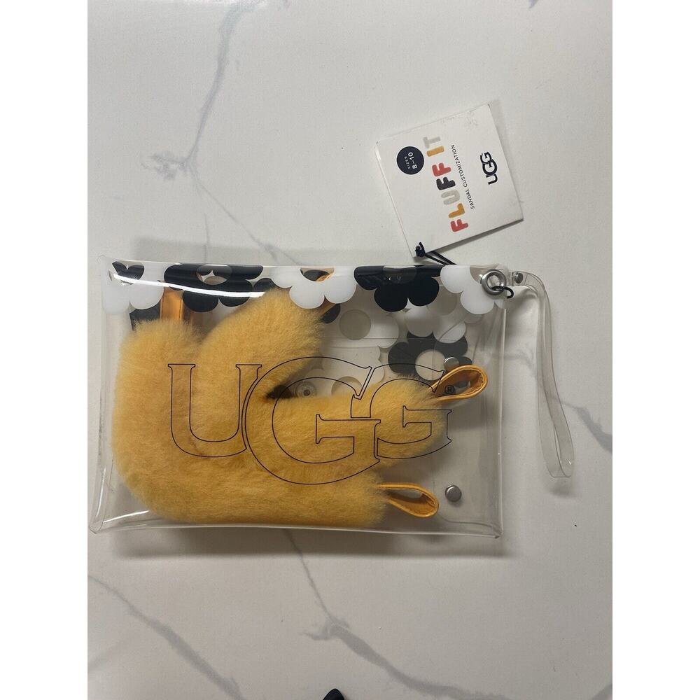 UGG Yellow Fluffy removable flip-flop 🩴 strap